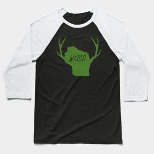 Wisconsin Deer Hunting Baseball T-Shirt